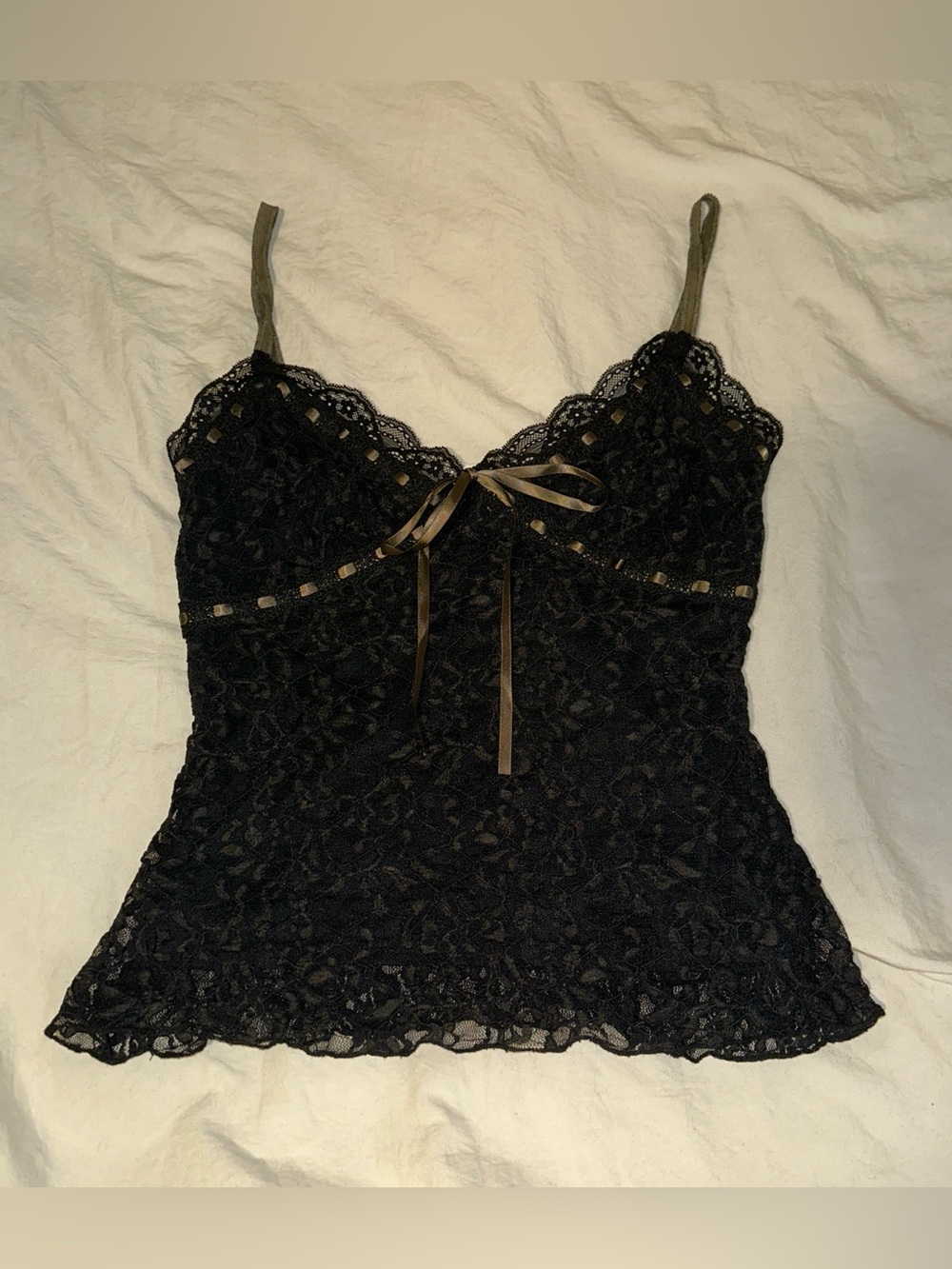 Kimchi Blue Laced Ribbon Tank Top Size Small - Picture 2 of 4